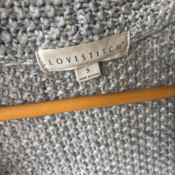 Lovestitch Chunky Gray Open Cardigan - Picture 3 of 3